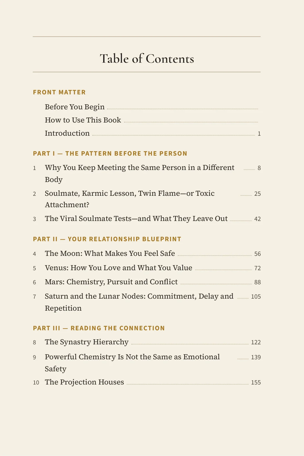 Table of Contents page